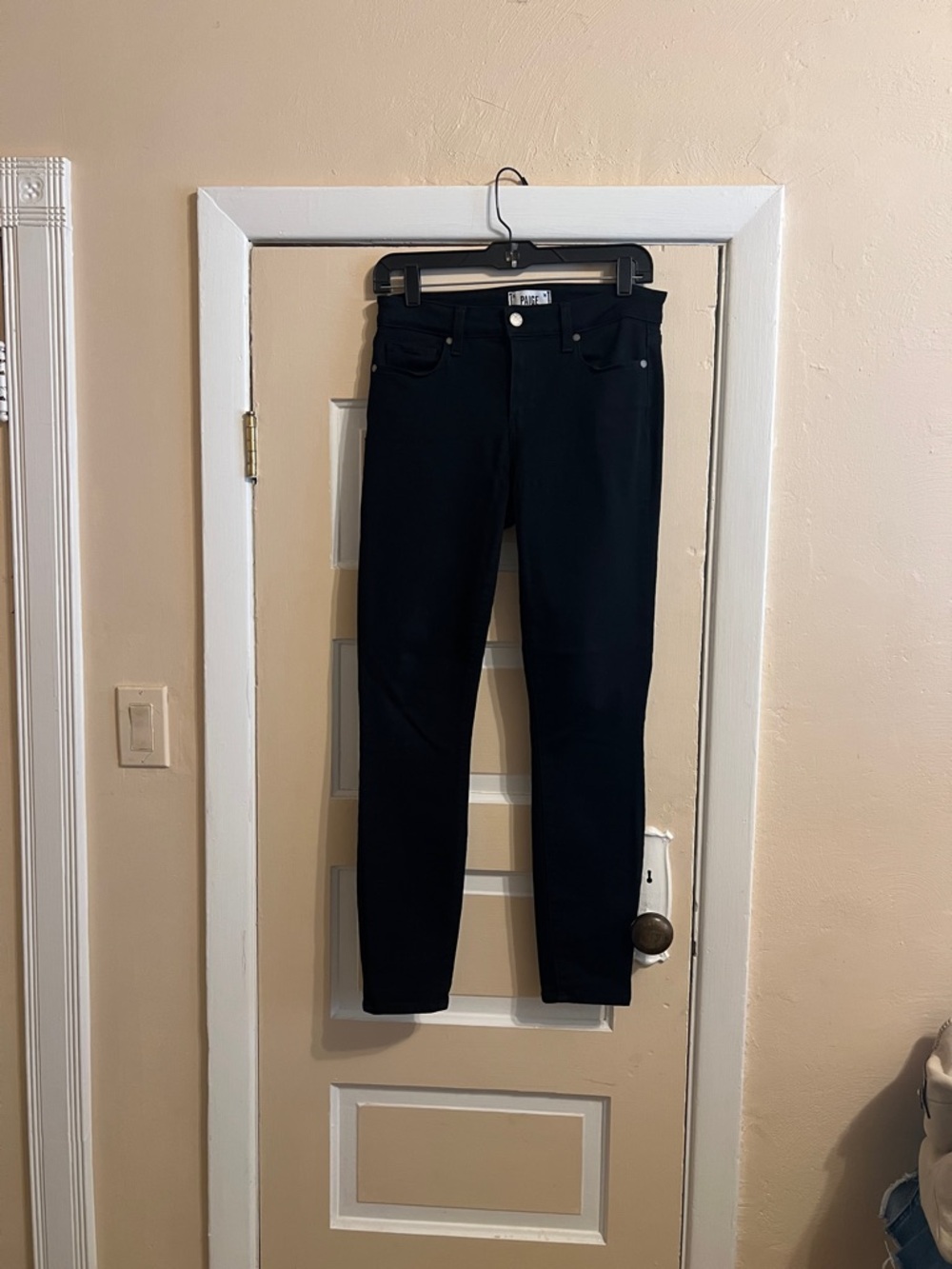 PAIGE Black Skinny Jeans - Sleek High-Rise